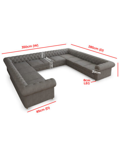 u shaped comfy couch