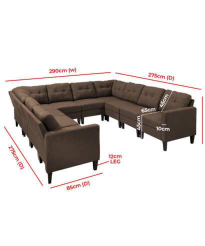 modern u-shaped sofa
