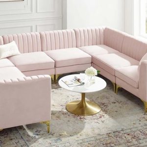 channel tufted sectional