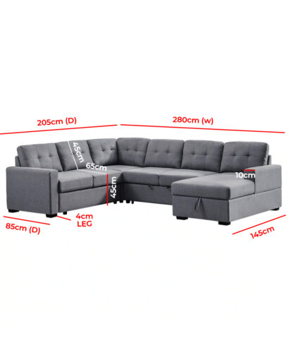 large sofa with storage