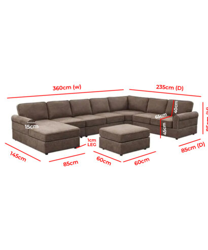 Sectional Sofa with Ottoman