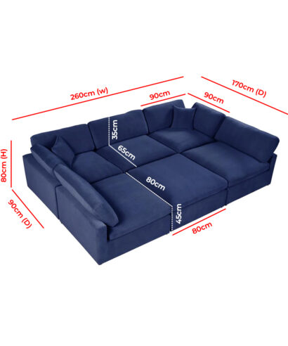 u shape modular sofa