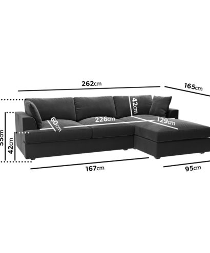 three seater l shaped sofa