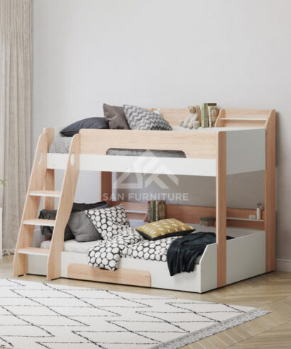 Lilly Single Bunk Bed with Drawers