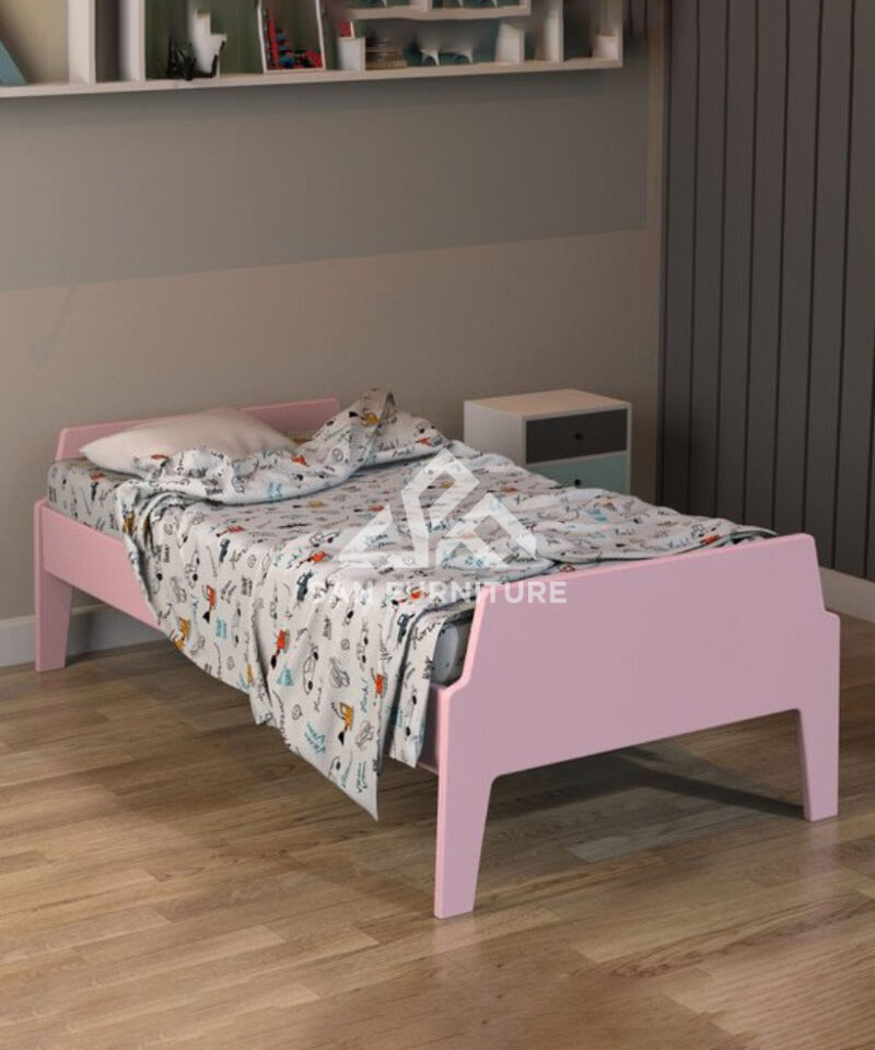 SAN Indus Panel MDF Bed in Pink