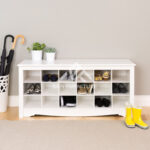 Arrow stone White Shoe Storage Cubie Bench