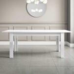 6-Seats White Gloss Dining Table