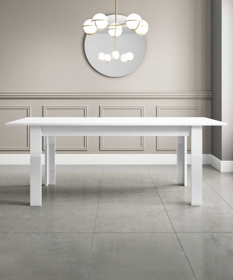 6-Seats White Gloss Dining Table
