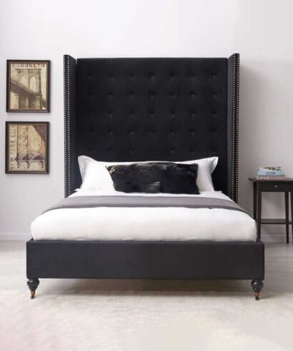 Fabric Upholstered Sleigh Bed