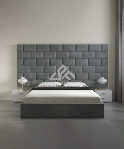 Brick Art Deco Fabric Wall Panel Headboard Beds