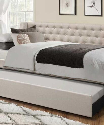 Fabric Upholstered Daybed with Trundle