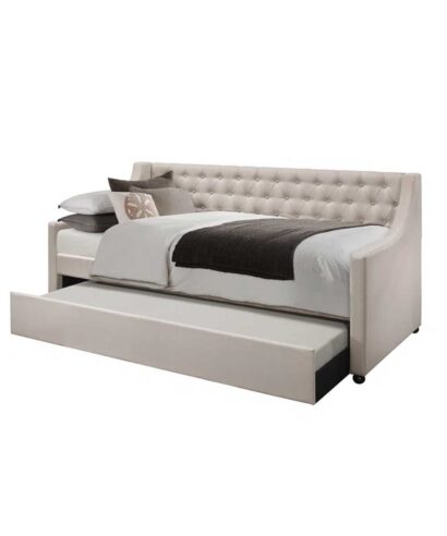 Fabric Upholstered Daybed with Trundle
