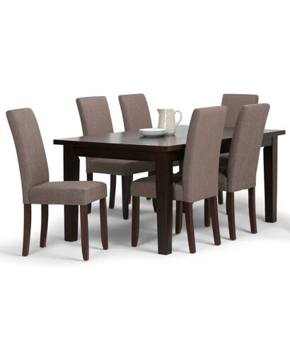 Contemporary Acadian Transitional 7-Pc Dining Set