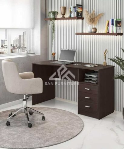 Contemporary Computer Desk with Multiple Drawers
