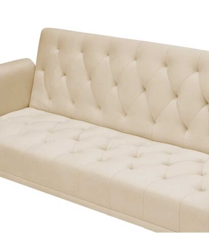 Diamond Tufted Velvet Upholstered Sofa