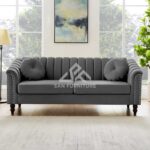 Channel Tufted Upholstered Sofa