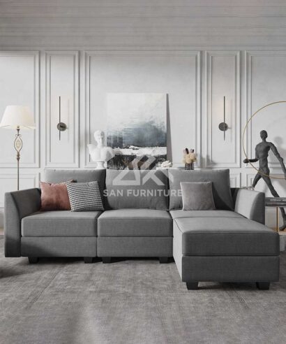 Convertible L Shape Sectional Sofa Couch