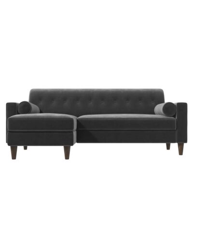 Velvet L-Shaped Sofa