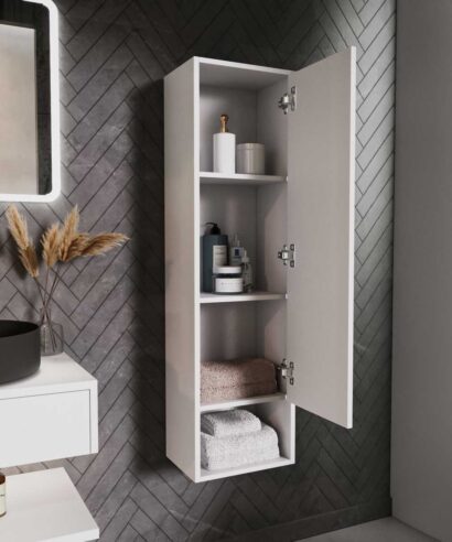 Wall Mounted Tall Bathroom Unit