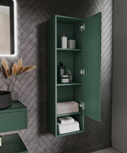 Wall Mounted Tall Bathroom Unit