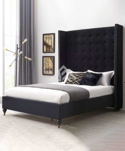 Fabric Upholstered Sleigh Bed