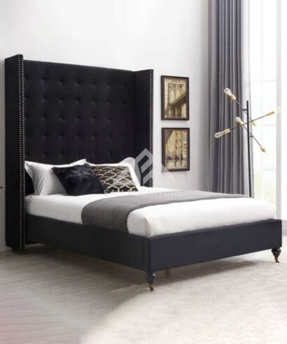 Fabric Upholstered Sleigh Bed