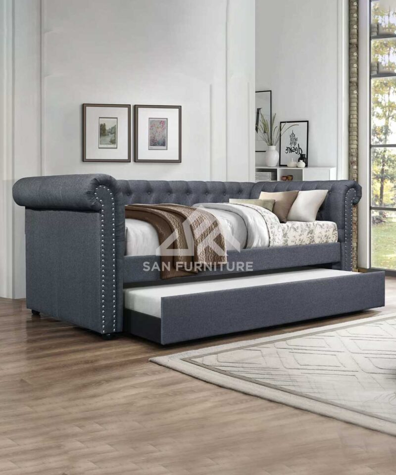 Modern Upholstered Daybed with Trundle