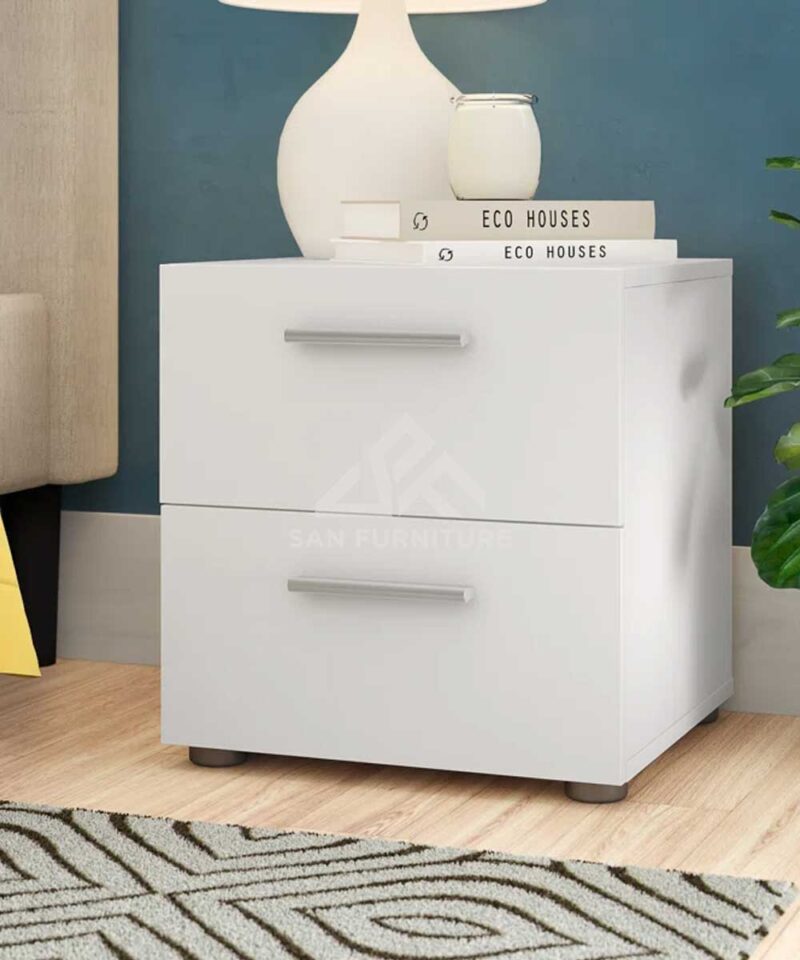 Two Drawers Modern Nightstand