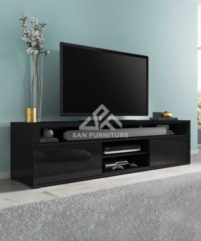 Neo Large Black Gloss TV Cabinet with Storage