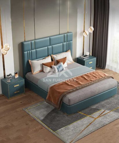 Leather Upholstered Bed