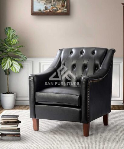 SAN Furniture Upholstery Arm Chair with Nailhead