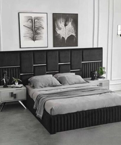 Sleek Wall Panel Bed and Stylish Vertical Line Design bed