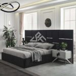 Sleek and Stylish Vertical Line Design Wall Panel Bed