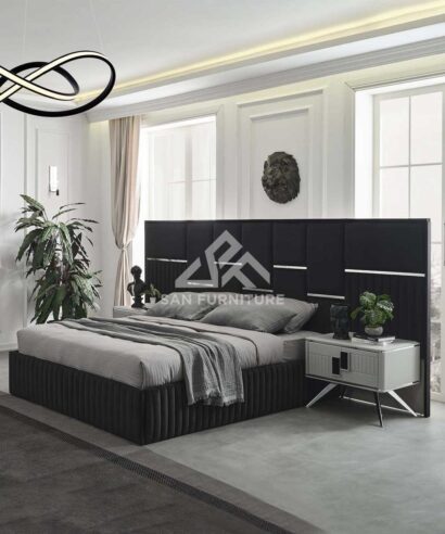 Sleek and Stylish Vertical Line Design Wall Panel Bed