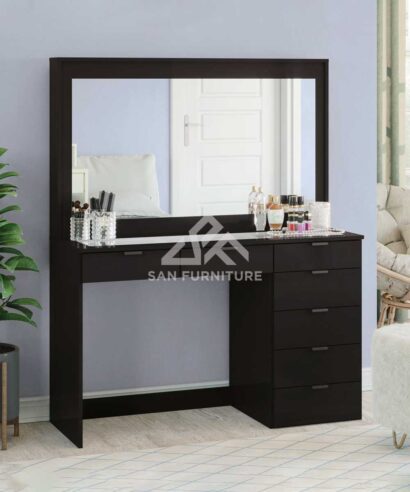 Modern Vanity Dressing Table with Black Finish