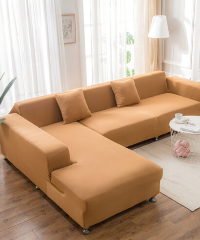 L shape sofa with Velvet Upholstery