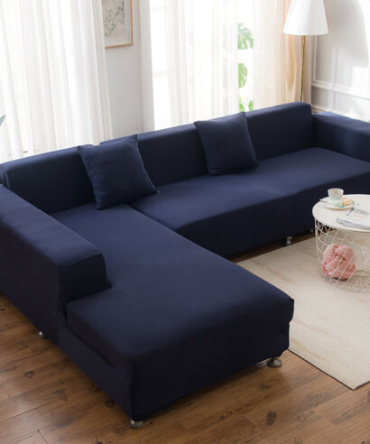 L shape sofa with Velvet Upholstery