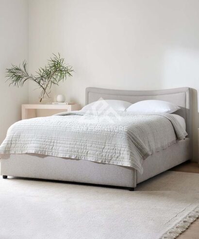 Sturdy Wood Frame Karen Fabric Bed