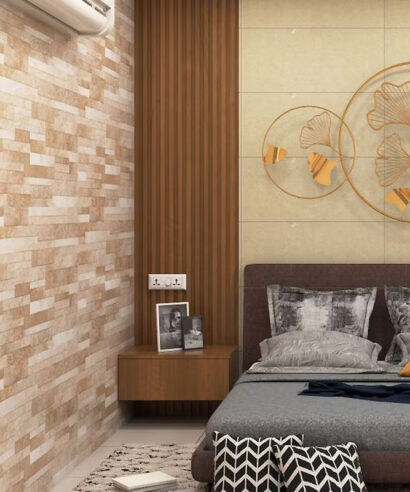 Contemporary Wooden Repears Wall Panel Bed