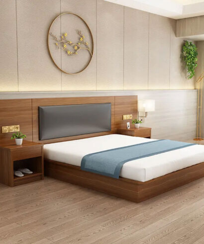 Hotel Furniture Cushion Headboard Bedroom Bed