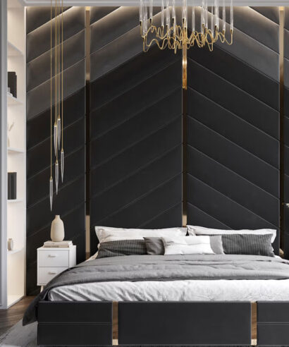 Luxury Wall Panel Headboard Bed