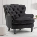 Decorative Button Tufted Back Armchair