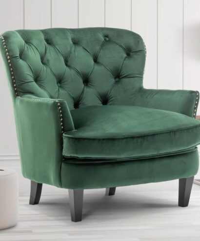 Button Tufted Back Armchair