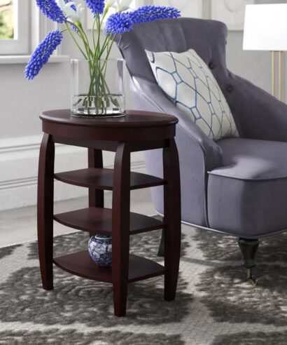 Modern Functional Side Table with storage Shelve