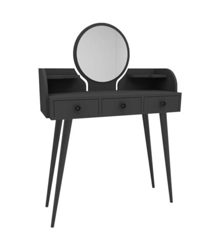 SAN Britley Dressing Table with Round Mirror