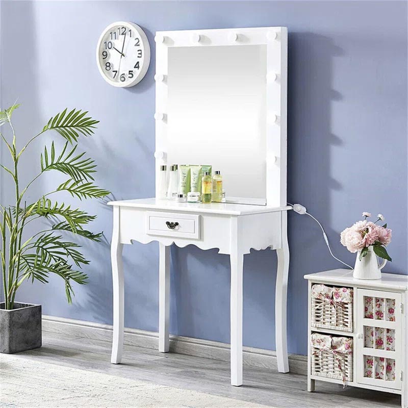 SAN Tall Rectangle Mirror Dressing Table