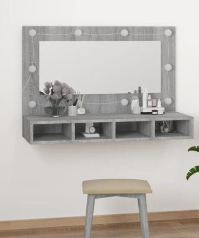 Wall Mount Rectangular Dressing Table with Mirror