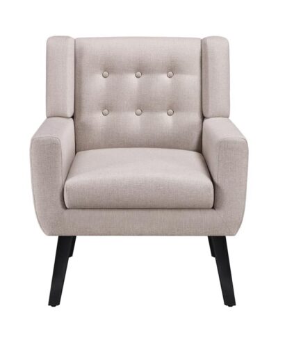 Winged Back Button Tufted Armchair